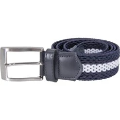 Alberto Gürtel Braided Stripe, Rot/weiß