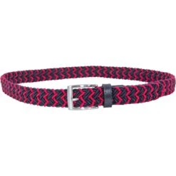 Alberto Gürtel Damen Braided Tip, Navy/rot