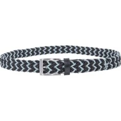 Alberto Gürtel Damen Braided Tip, Schwarz/grau
