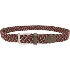 Alberto Gürtel Damen Stretch Multicolour, Grau/weinrot/beige