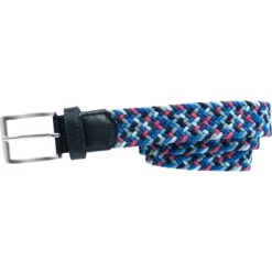 Alberto Gürtel Multicolor Braided, Navy/weiß/braun
