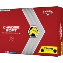 Callaway Chrome Soft Truvis Golfbälle - 12er Pack, Gelb/schwarz