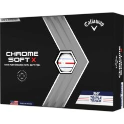 Callaway Chrome Soft X 360 Triple Track Golfbälle-12er Pack, Weiß