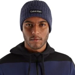 Calvin Klein Golf Beanie Chunky Knit, Blau -Titlei Golfs Geschaft calvin klein golf beanie chunky knit blau blau 5059844 5 1280x1280