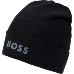 HUGO BOSS Beanie Axor, Schwarz