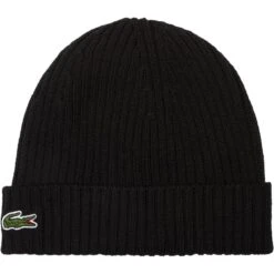 LACOSTE Mütze Beanie, Schwarz