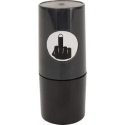 Leopold Hilbrand Golfball-Stempel Stinkefinger Schwarz