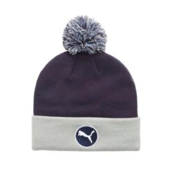 Puma Beanie WRMLBL Removeable Pom, Navy/hellgrau