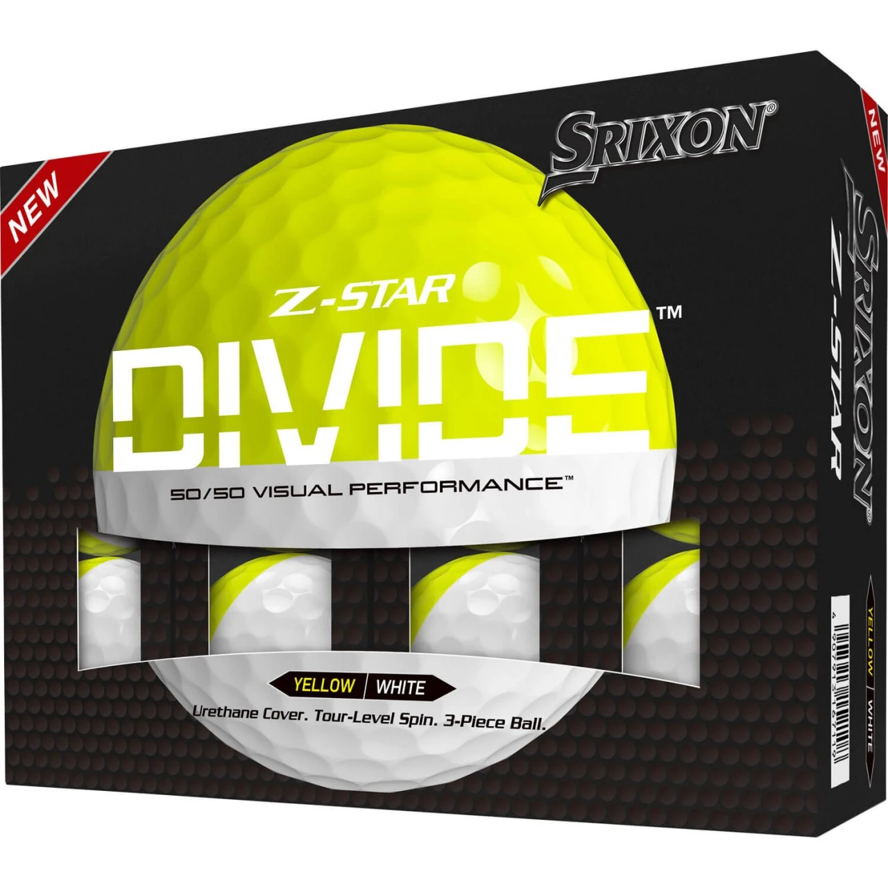 Srixon Z-Star Divide Golfbälle - 12er Pack, Weiß/gelb 3 Srixon Z-Star Divide Golfbälle - 12er Pack, Weiß/gelb