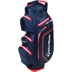 TaylorMade Cartbag Storm Dry Waterproof, Navy/rot