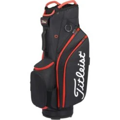 Titleist Cart 14 Cartbag, Schwarz/rot