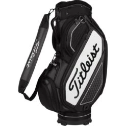 Titleist Midsize Staff Cartbag Jet Black Collection, Schwarz/weiß