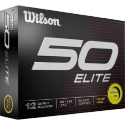 Wilson Staff Fifty Elite 23 Golfbälle - 12er Pack, Gelb