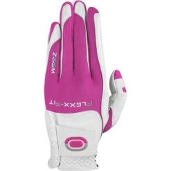 Zoom Handschuh Hybrid, Weiß/fuchsia